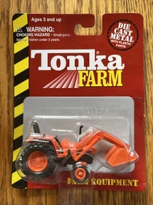 Vintage 1999 Maisto Tonka Farm Equipment Orange Tractor W/Front Loader 15140 - Picture 1 of 3