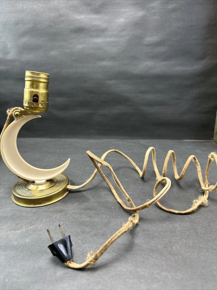 Rare Vintage Art Deco Bakelite Crescent Wall Sconce Table Light Lamp - Image 1 of 4