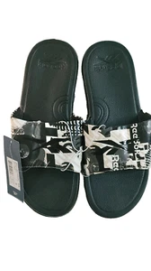 Reebok Men's Black Slide Sandal Size 9 BLACK/TOKYO Summer Beach - Picture 1 of 6