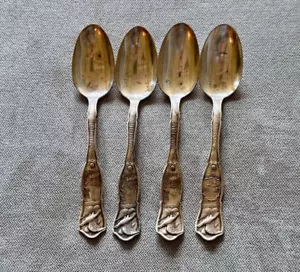 Lot of 4 1881 Rogers INDIANA & OHIO Souvenir Spoons - Picture 1 of 6