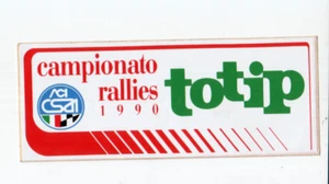 ADESIVO VINTAGE STICKER TOTIP Campionato rallies 1990 ACi CSAI Rally Sicilia - Foto 1 di 1