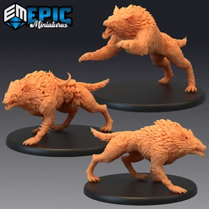 WARG, Dungeons and Dragons Miniatures, D&D, Epic Miniatures, Fantasy Monster - Imagen 1 de 8