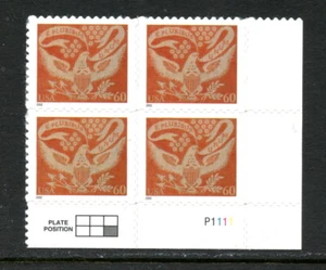 US 3646, 2002 60c EAGLE, LR PBOF4, MNH (US606) - Picture 1 of 1