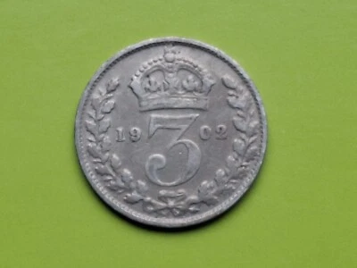 Three Pence 1902. Silver coin. Great Britain. King Edward VII. - Image 1 of 2