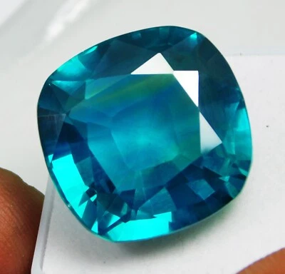 Natural Certified 51.40Ct Teal Blue Sapphire RadiantCut Precision Loose Gemstone - Image 1 of 4