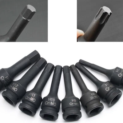 1/2" Drive Long Impact Adaptor Sockets Torx T30-T90/ Hex H5-H19 Socket  - Image 1 of 4