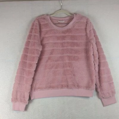 Suéter para mujer No Boundaries rosa difuso súper suave mullido cuello redondo talla M Foto 1 de 4