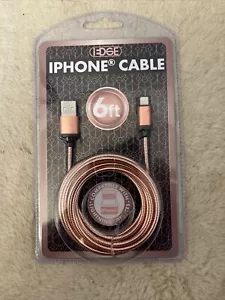 iEdge 6FT. Rose Gold iPhone Charging Cable - Picture 1 of 2
