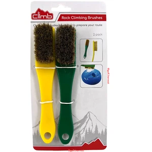 Climb Rock Climbing Bouldering Brushes, 2-Pack Green/Yellow - NEW - Picture 1 of 6