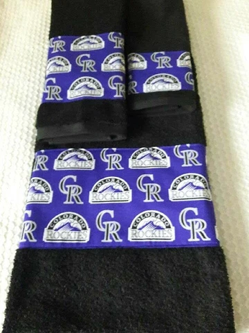 Colorado Rockies 3 Piece Bath Towel Set Handmade  Great Gift!! Cover