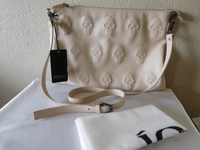 New IOpelle Italia Skull Embossed Leather Clutch, Crossbody Bag... - Image 1 of 4