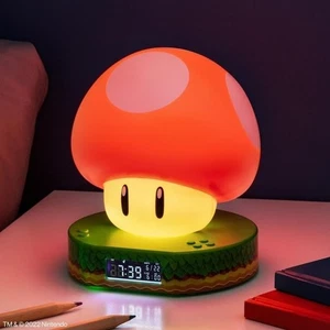 Super Mario Mushroom Sveglia digitale per bambini LED Batteria Luce notturna - Imagen 1 de 4