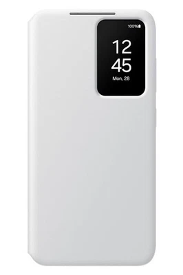 NUEVA Funda Cartera Teléfono Samsung Galaxy 24 Blanca S-View con Pantalla Pequeña Inteligente Vista Foto 1 de 4