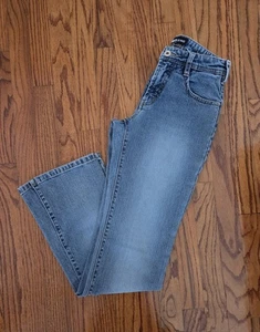 Vintage Low Rise Flare Express  Denim Jean Size 1/2 - Picture 1 of 3