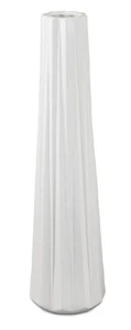 formano Bodenvase 14x55cm aus Keramik weiß matt mit Relief 7 97 17 9 - Bild 1 von 1