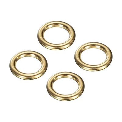 O Ring de metal, 4 peças 0,8 polegadas OD 0,5 polegadas ID 3,5 mm de espessura ouro sem costura - Imagem 1 de 4