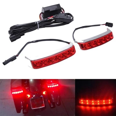 Luz LED de luz de giro de freno para alforja se adapta a Harley Electra Road Glide 2014+ Foto 1 de 4