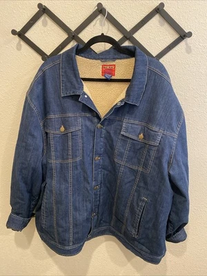 Chaqueta de mezclilla Big Mac forrada Sherpa para hombre 3XL vintage Foto 1 de 4