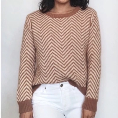 Ganni Chevron Wool/Angora Sweater size Small - Image 1 of 4