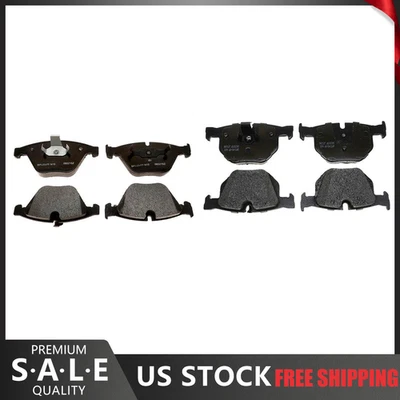For 2007 2006 2005 2004 BMW 525i Front & Rear R-Line Metallic Brake Pads - Image 1 of 4