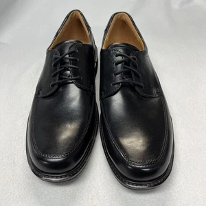 Ecco Shoes Mens Size 9-9.5W Black Leather Lace Up Oxford - Picture 1 of 7