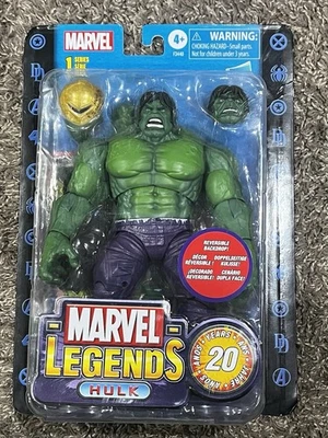 Boneco de ação Marvel Legends 20º aniversário Hulk série 1 Hasbro 2022 novo - Imagem 1 de 2
