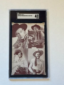 1950s Exhibit Western Stars 4-In-1 Cooper/Terhune/Whitley/Ritter - SGC 4 - Picture 1 of 2
