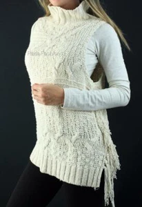 Suéter túnica sin mangas con flecos tejido con flecos FREE PEOPLE NUEVO CON ETIQUETAS $128 - Imagen 1 de 2