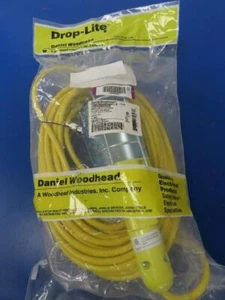 Woodhead - Molex 1301090009 Yellow Handle DROP-LITE 50FT CORD SET - Picture 1 of 3