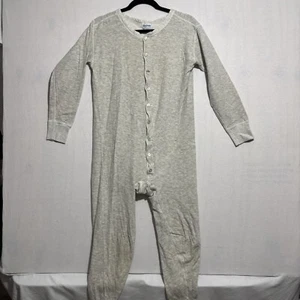 Pigiama Vintage Duofold Lungo Johns Taglia 44 Due Strati Tessuto Butt Flap Made In USA - Foto 1 di 20