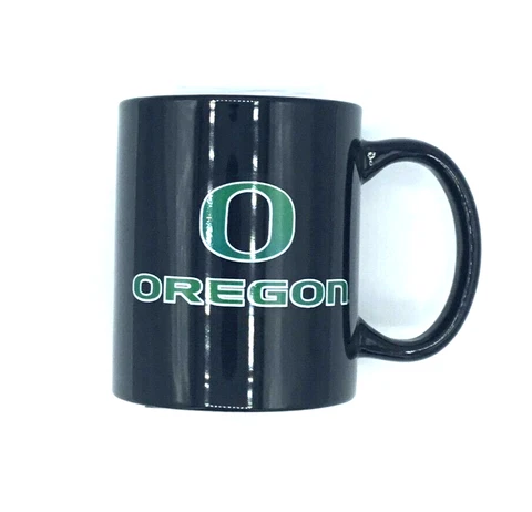 OREGON DUCKS 11oz BLACK CERAMIC TEAM LOGO COFFEE MUG FREE SHIPPING Cover