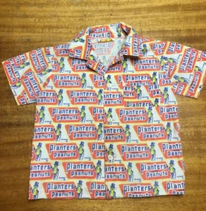 Rare Vintage Planters Peanuts Button Down Shirt Size 3 Toddler Read HM - Picture 1 of 5