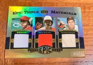 2006 UD Epic Triple Materials BENCH, MURRAY, B.ROBINSON 60/60 HALL OF FAME GREAT - Picture 1 of 2