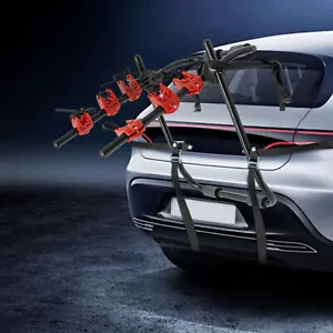 Bike Rack For Car Trunk Mount 3 Bicycle Carrier Sedan Hatchback SUV Minivan New - Picture 1 of 8
