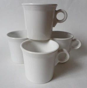 Fiesta Coffee Mugs White Set Of 4 Tom & Jerry Contemporary Fiestaware - Picture 1 of 1