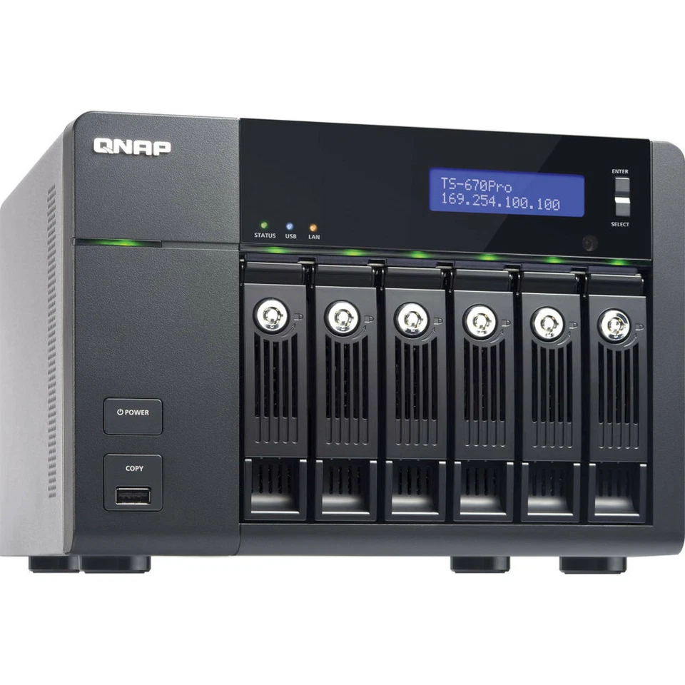 NEW QNAP TurboNAS TS-670 PRO 6-Bay All-in-one NAS with Ultra Performance Core i3 - Image 1 of 4