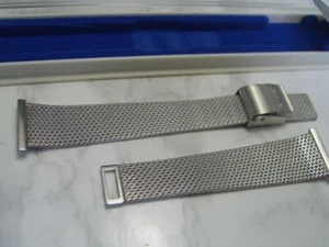 19mm NOS 1960-70's ZRC Made In France S Steel Milanese Mesh Bracelet *7000 - Picture 1 of 7