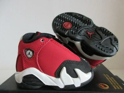 Nike Air Jordan 14 Retro (Td) Negro-Gimnasio Rojo-Blanco Talla 3c [312093-006] Foto 1 de 4