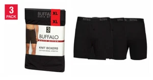 Buffalo David Bitton Men's Knit Boxers Black 3-Pack Size:XL - Picture 1 of 5