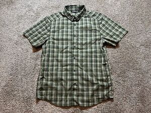 Arc'teryx Shirt Mens M Greens/White/Blue (123043) Plaid Brohm Button-Up SS 17217