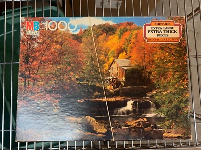 1982 MB Fireside очень большой толщиной головоломка 1000 шт. Grist Mill WV 4370-6 - Изображение 1 из 3