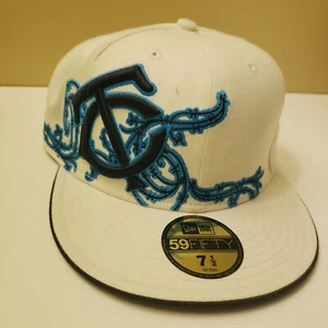 Minnesota Zwillinge Mütze Kappe Größe 7 1/2 weiß Stacheldraht Design NewEra 59FIFTY DEREK - Bild 1 von 12