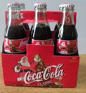 1998 Coca-Cola Coke Classic Christmas edition Bottles set of 6 unopened - Picture 1 of 6