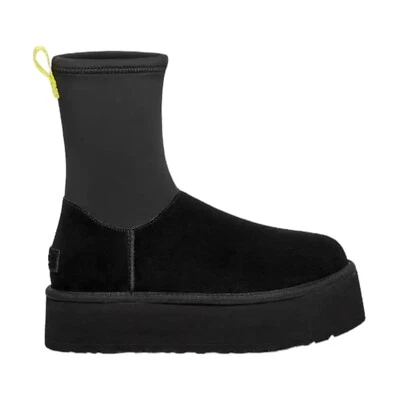 Botas UGG Classic Dipper Gamuza Negras Mujer Plataforma Neopreno Cremallera EE. UU. Talla 11 Foto 1 de 4