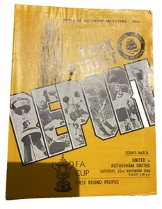 BOSTON UNITED V ROTHERHAM UNITED - FA CUP 1ST RD - 22/11/1980 - Picture 1 of 1