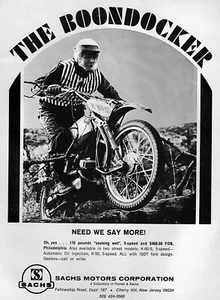 1967 Hercules Sachs K-80 GS Motorcycle "The Boondocker" Original Ad  - Picture 1 of 1