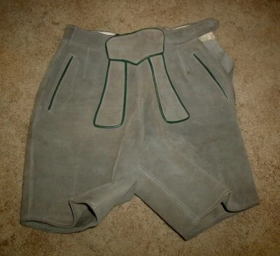 复古麂皮绒皮革皮草啤酒节短裤小号 — 第 1/2 张图片