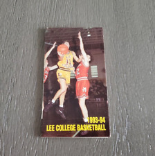 Lee College Flames 1993/94 College Basketball Schedule