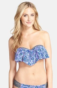 Blush by Profile 'Romance' Flounce Underwire Bandeau Bikini Top Medium D Cup - Picture 1 of 2