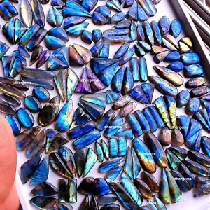 Lotto 20 paia cabochon Labradorite fatti a mano coppia cabochon cristallo naturale sciolto - Foto 1 di 12